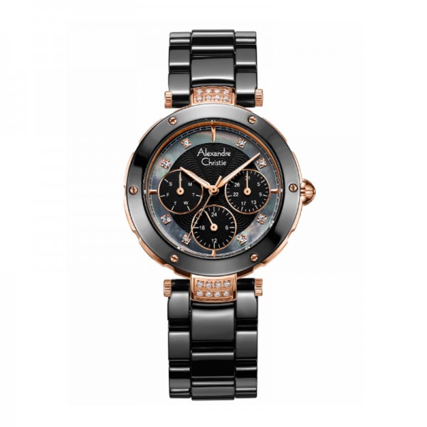 Alexandre Christie AC 2439 Rosegold Black Ceramic BFBRGBA